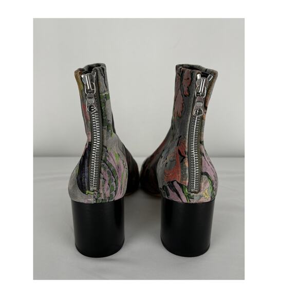 Rag and Bone Floral Velvet Print Drea Ankle Boot Womens Size 38.5 Grey - Picture 7 of 10
